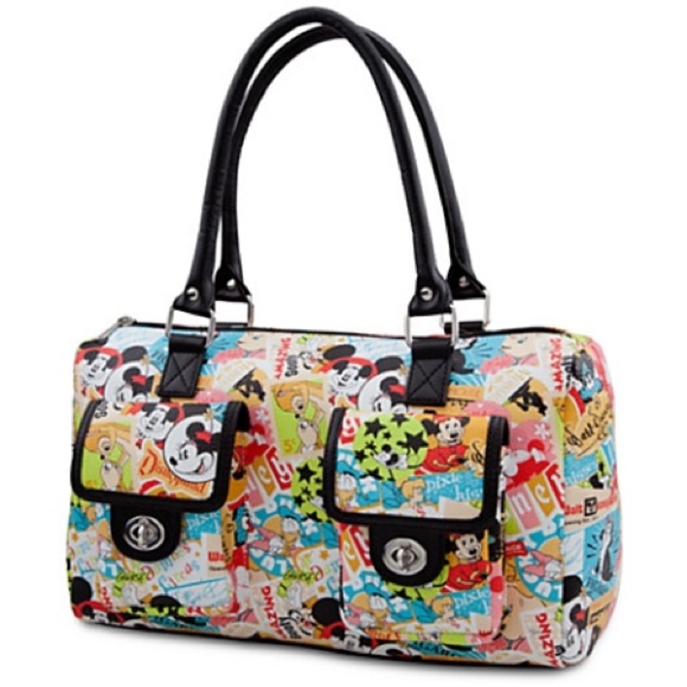 Disney Parks Handbag Classics Collage Purse Mickey Mouse and Friends Dumbo Bambi - Picture 7 of 9